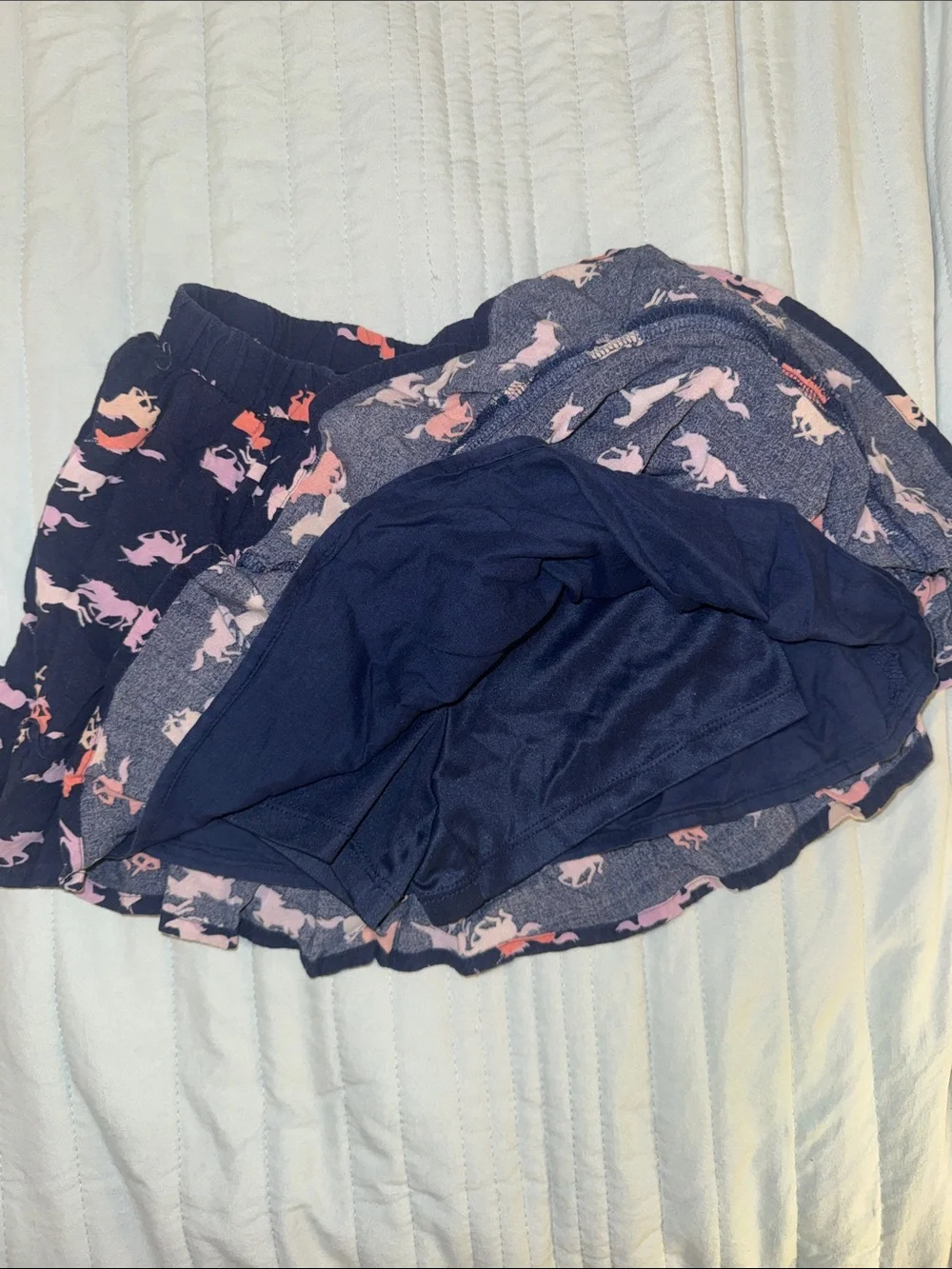 Navy Unicorn Skirt (with attached shorts)
